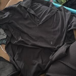 Hart Schaffner Marx Black Polo Shirt